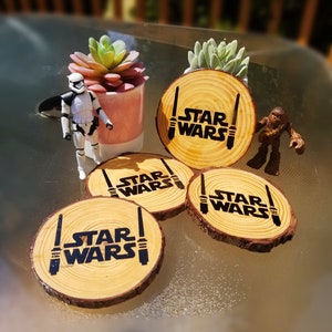 Star Wars Coaster, Star Wars home decor, star wars wood decor, gifts for men, fathers day gift, star wars gifts, star wars groosmen gift