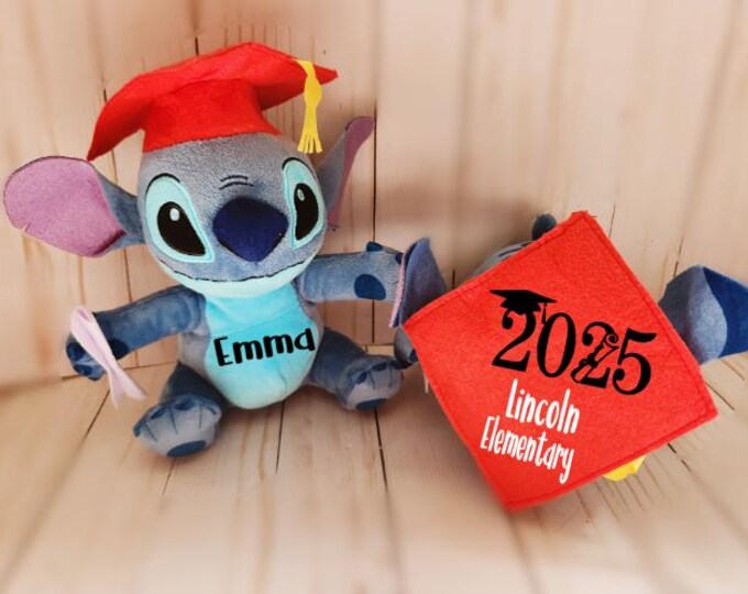 Stitch Graduation Plush, Stitch Plush, Graduation Gift, Pre-k ...