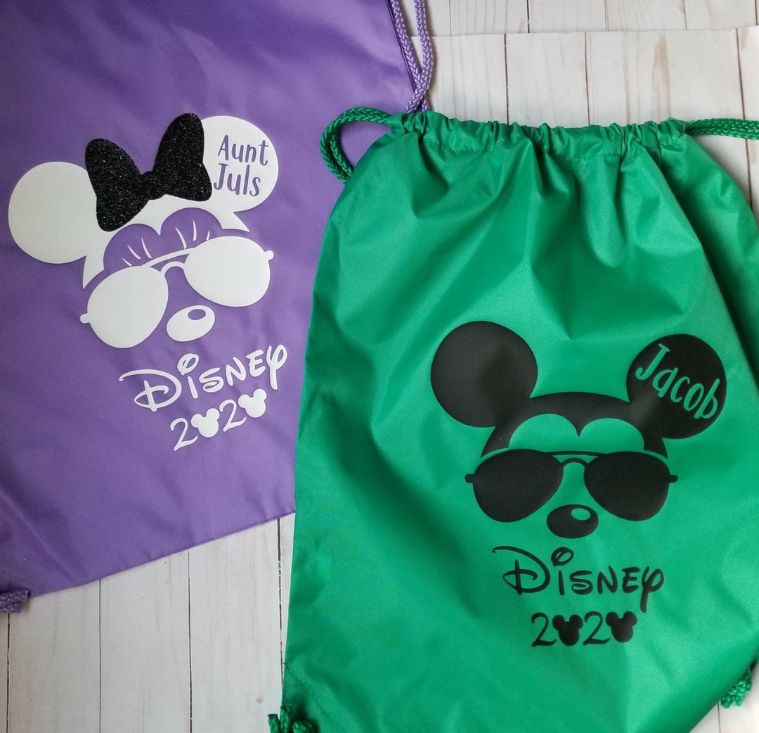 Disney Personalized Drawstring Bags, Disney 2021, Disney Travel