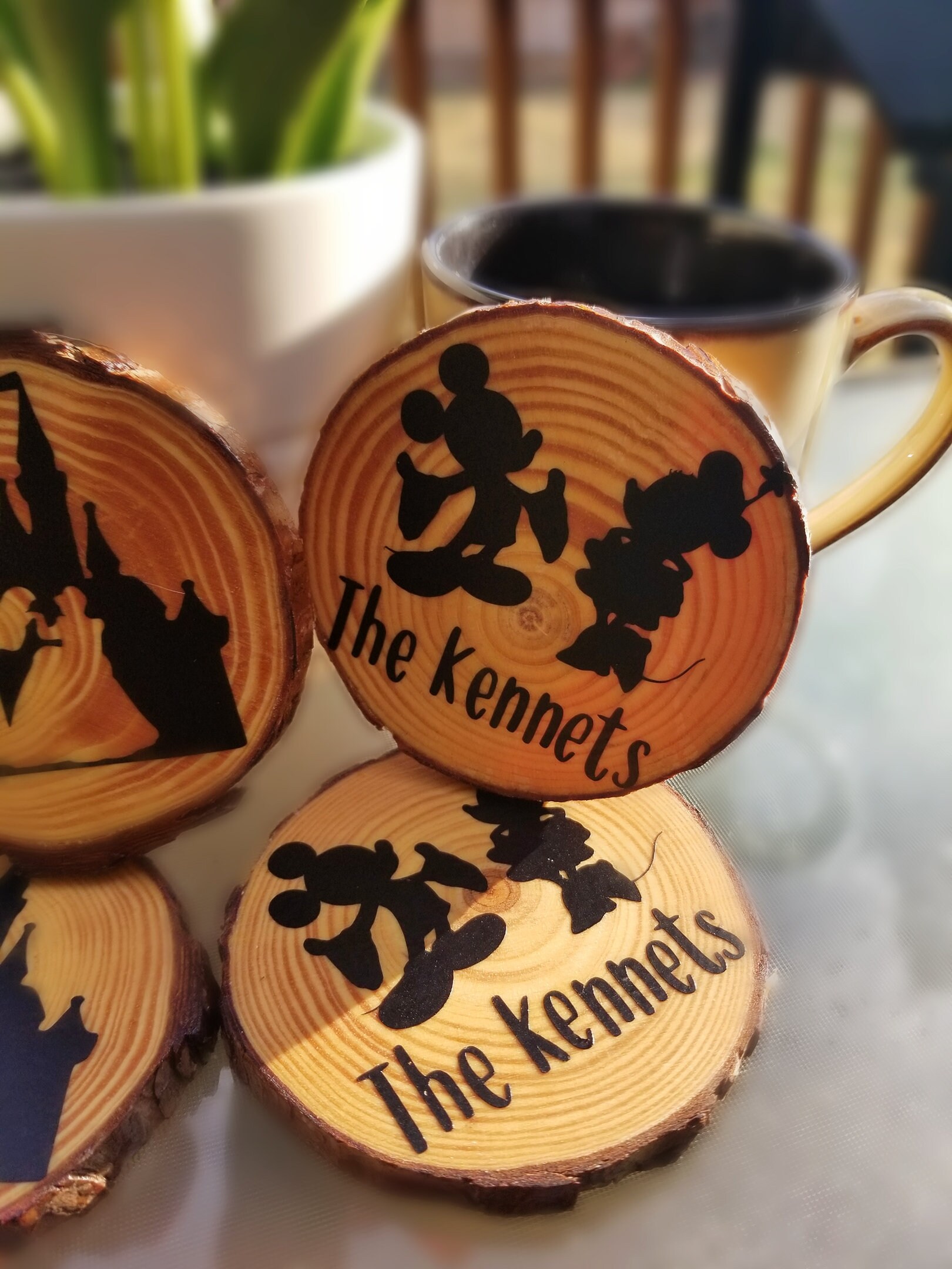 Disney Coasters Personalized Disney Disney home decor Etsy