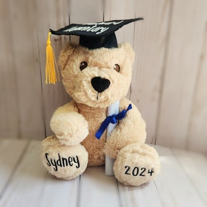 Custom Graduation Bear, Graduation 2024, Graduation Gifts, Graduation Keepsake, Gifts for Grads, Preschool Graduation, Grad Bear, Pre-k Grad image 10