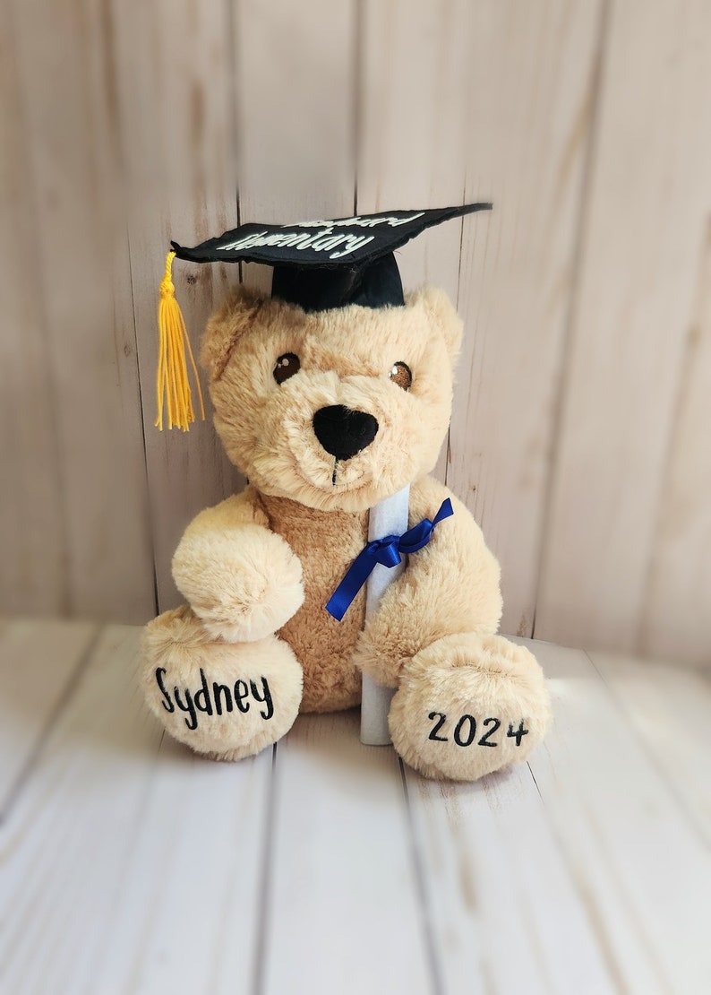 Custom Graduation Bear, Graduation 2024, Graduation Gifts, Graduation Keepsake, Gifts for Grads, Preschool Graduation, Grad Bear, Pre-k Grad image 10