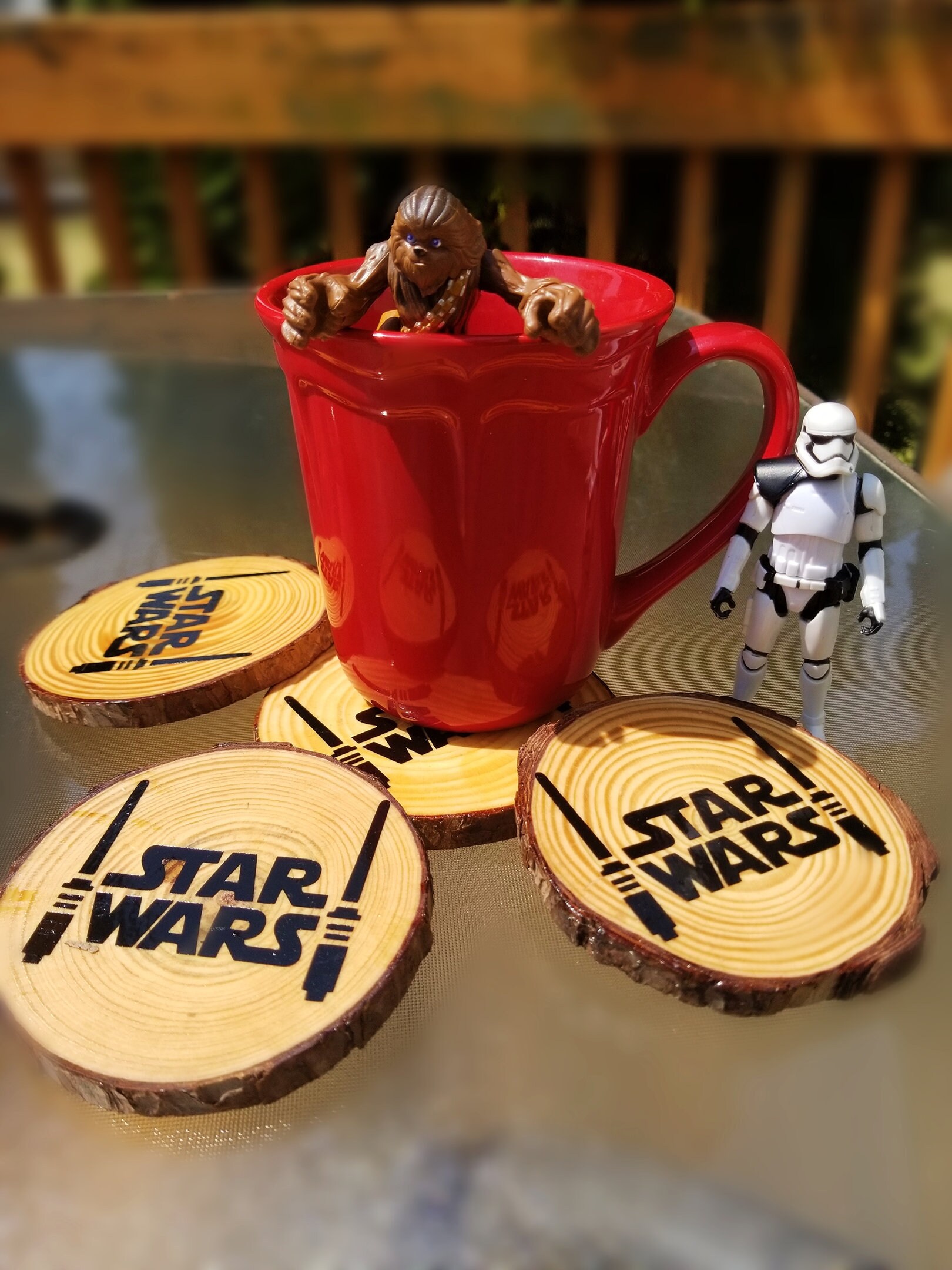 Star Wars Coaster Star Wars Home Decor Star Wars Wood Decor Etsy