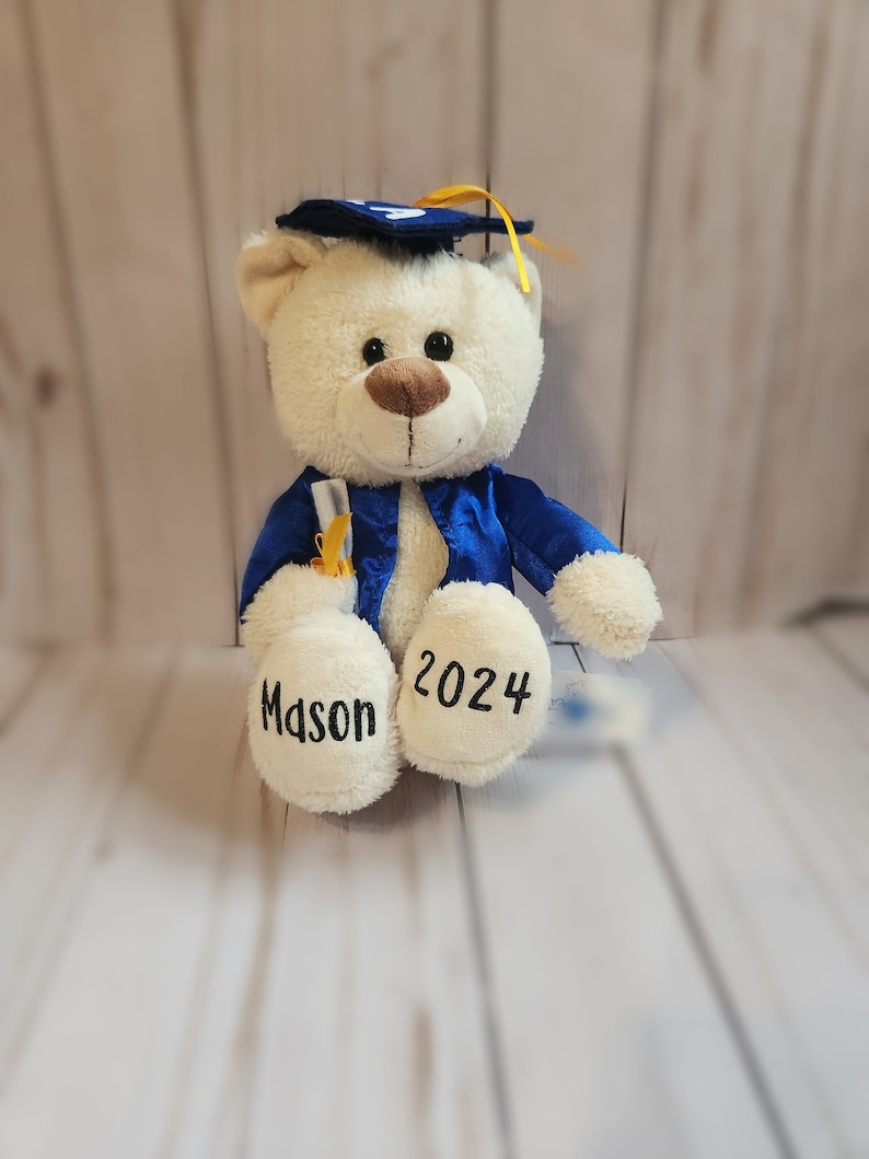 Custom Graduation Bear, Graduation 2024, Graduation Gifts, Graduation Keepsake, Gifts for Grads, Preschool Graduation, Grad Bear, Pre-k Grad image 4