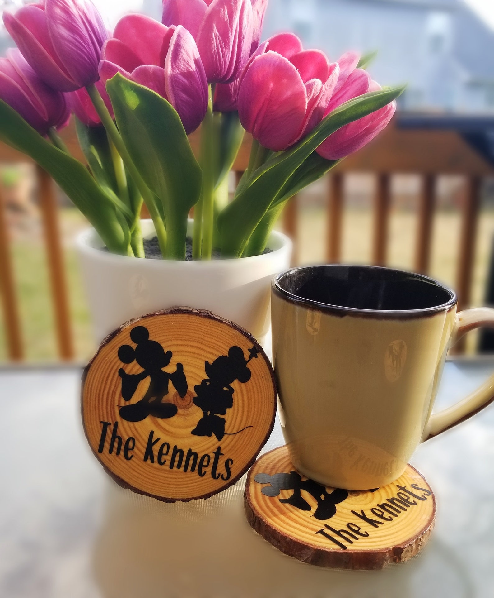 Disney Coasters Personalized Disney Disney home decor Etsy