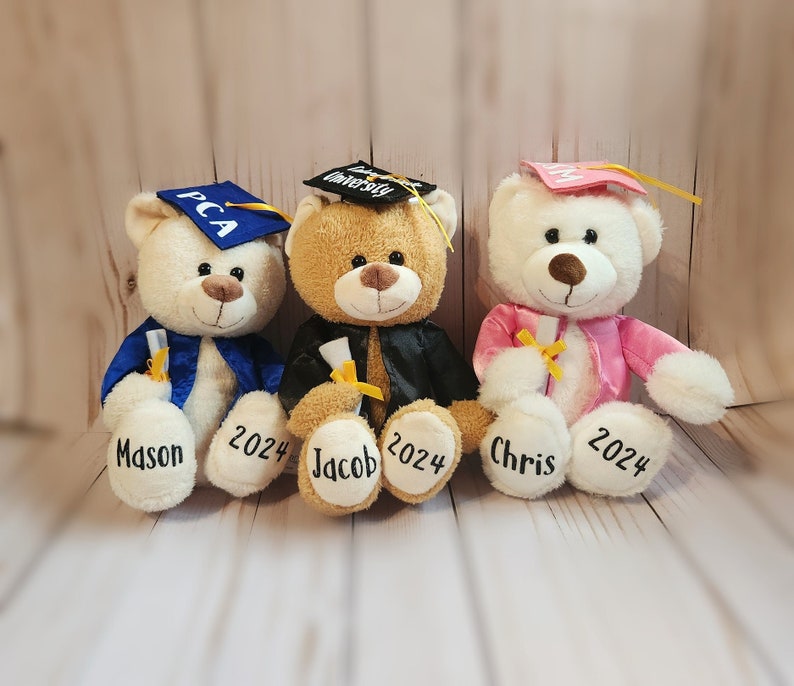 Custom Graduation Bear, Graduation 2024, Graduation Gifts, Graduation Keepsake, Gifts for Grads, Preschool Graduation, Grad Bear, Pre-k Grad image 1