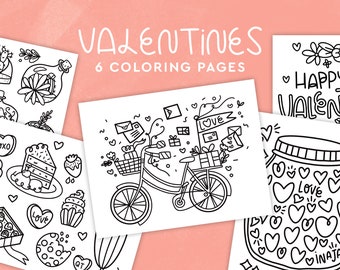 Valentine's Day Coloring Pages for Kids (Digital Download)