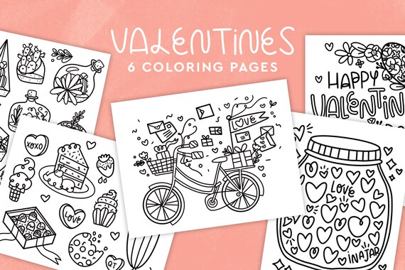 Valentines Day Coloring Pages For Kids (12 Pages To Color