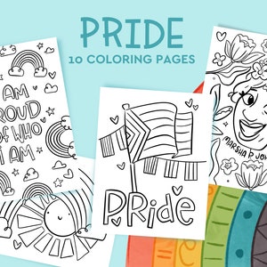 Pride LGBTQIA+ Coloring Pages, Coloring for Kids, Printable