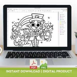 Día de San Patricio, Dibujos para colorear para niños imagen 4