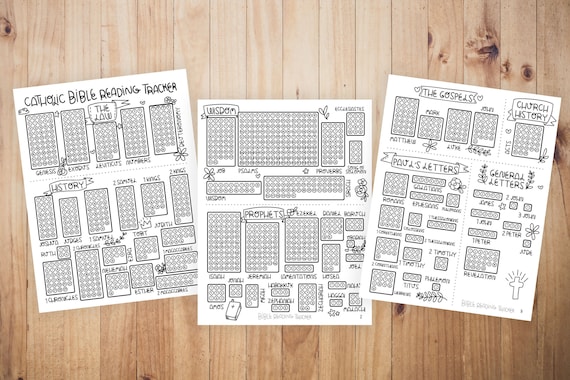 Catholic Bible Reading Tracker Coloring Page (Printable PDF)
