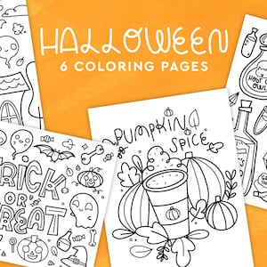 Páginas para colorear de Halloween, colorear para niños, imprimibles