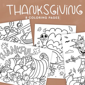 Thanksgiving Coloring Pages, Coloring for Kids, Printable