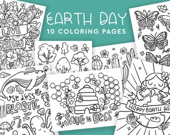 Earth Day Coloring Pages, Coloring for Kids, Printable