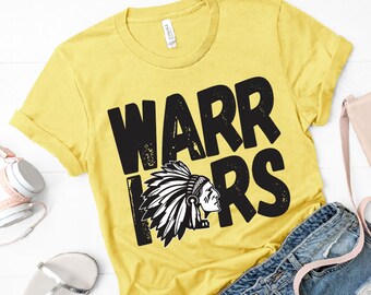 Warriors HTV transfer | Okarche Warriors sublimation transfer | Warriors DTF transfer