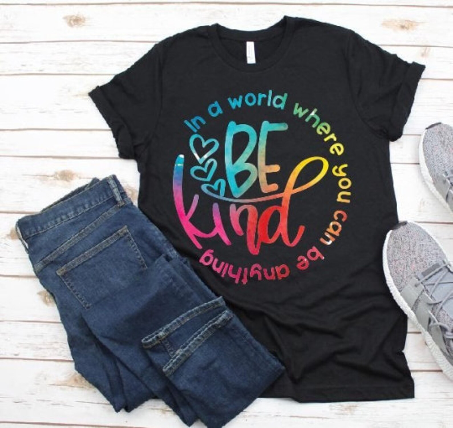Be Kind HTV Transfer or Sublimation Transfer DIY T-shirt - Etsy