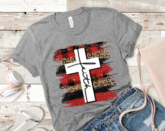 Faith Cross Brushstroke HTV transfer or sublimation transfer Faith Brushstroke Cross DIY t-shirt transfer DIY t-shirt decal