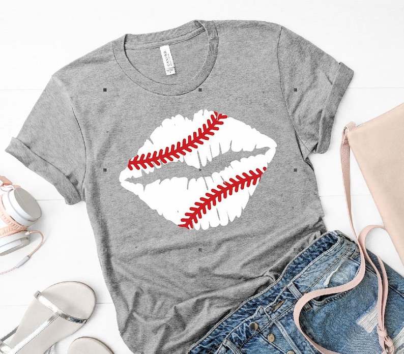 Baseball lips iron on transfer Baseball lips HTV transfer or sublimation transfer DIY t-shirt transfer