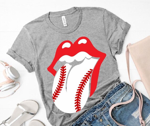 baseball lips shirt
