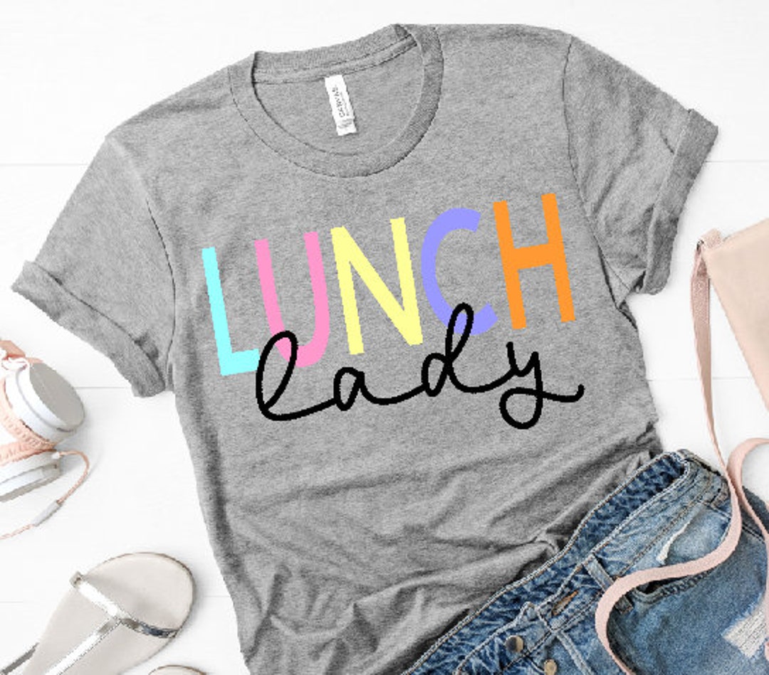 Lunch Lady HTV Transfer Lunch Lady Sublimation Transfer Etsy