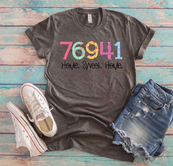 Your Zip code Home Sweet Home HTV transfer or sublimation transfer DIY t shirt transfer t shirt decal Zip code Numbers Doodle