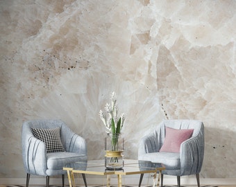 Luxury White Marble Stone Wallpaper, Marble Wall Mural | Peel and Stick Self Adhesive or Pasted | Removable Wallpaper | Wallpaper Mural