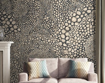 Modern Abstract Graphic Cloth Art Wallpaper, Peel and Stick Wallpaper, Removable Wallpaper, Textured Wallpaper, Wall Mural, Modern Wallpaper