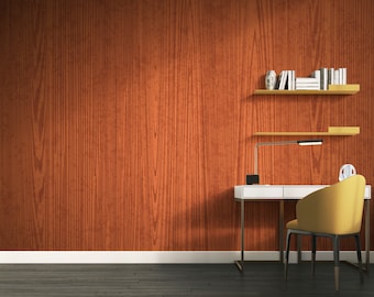 Brown Wood Wallpaper | Wall Mural, Peel and Stick Removable Wallpaper, Self Adhesive or Pasted Wallpaper