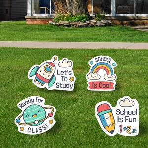 School Theme Sign, First Day of School Decoration Indoor & Outdoor Use ...