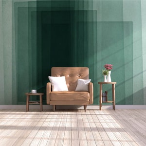 Modern minimalistic abstract geometric square gradient Nordic Wallpaper, Peel and Stick Wallpaper, Removable Wall Mural, Wall Art