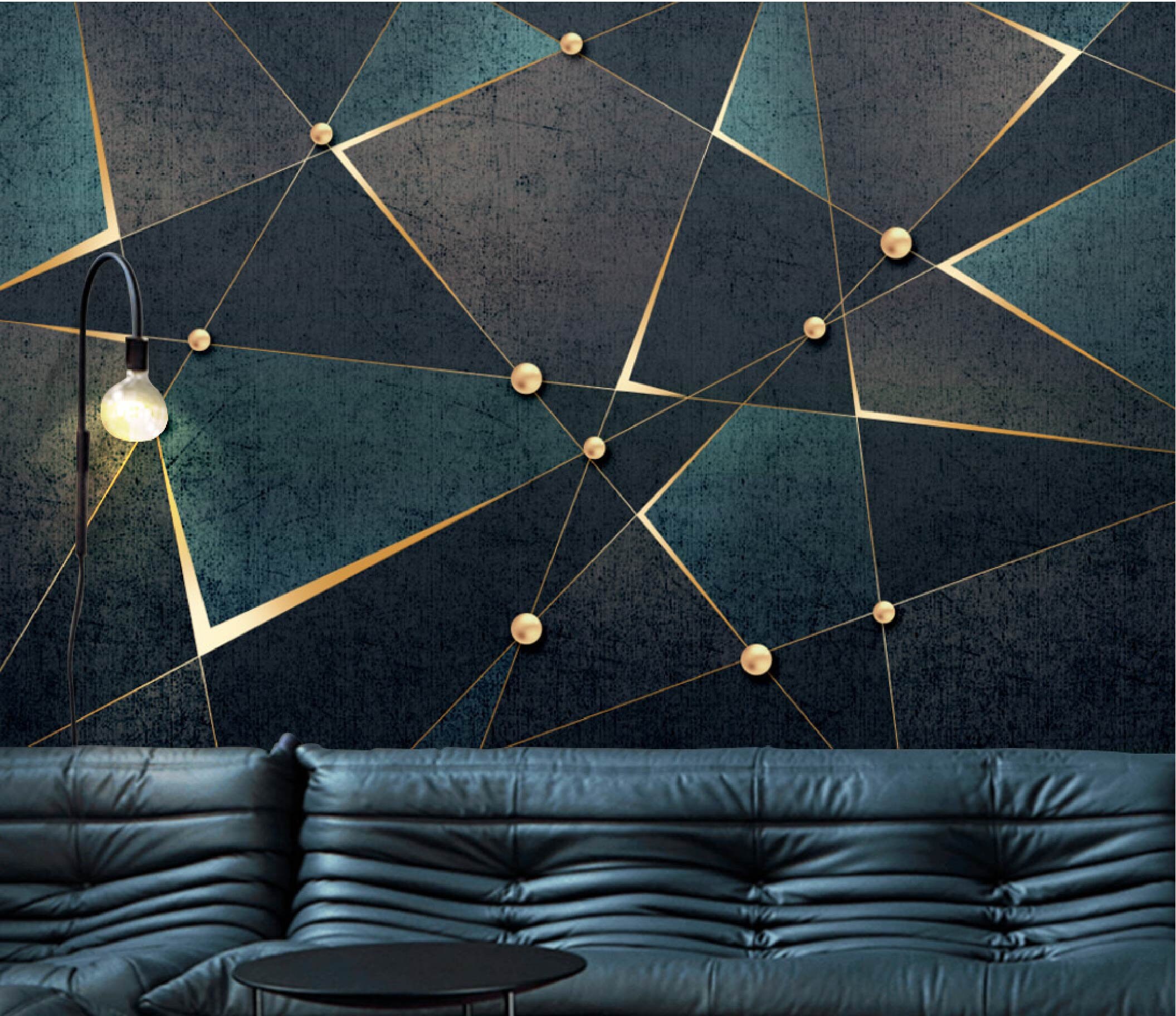 Creative Geometric Lines Modern Minimalistic Golden Abstract Luxury ...