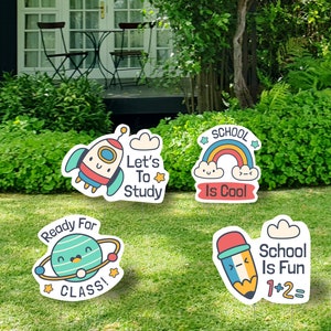 School Theme Sign, First Day of School Decoration Indoor & Outdoor Use ...