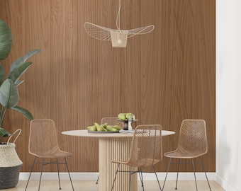 Dark Brown Wood Wallpaper | Wall Mural | Peel and Stick Removable Wallpaper, Wooden Wall Mural, Custom Size