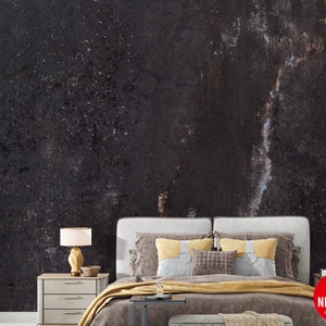 Textured Concrete Wallpaper,  Peel and Stick Wallpaper, Removable Wallpaper, Wallpaper Mural, Wall Mural, Adhesive Wallpaper, Dark Wallpaper