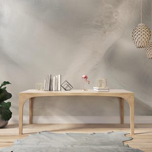 Modern Abstract Wall Mural in Neutral Beige Tones – Textured Marble-Look Wallpaper for Living Room, Bedroom, Office, or Boutique Interiors