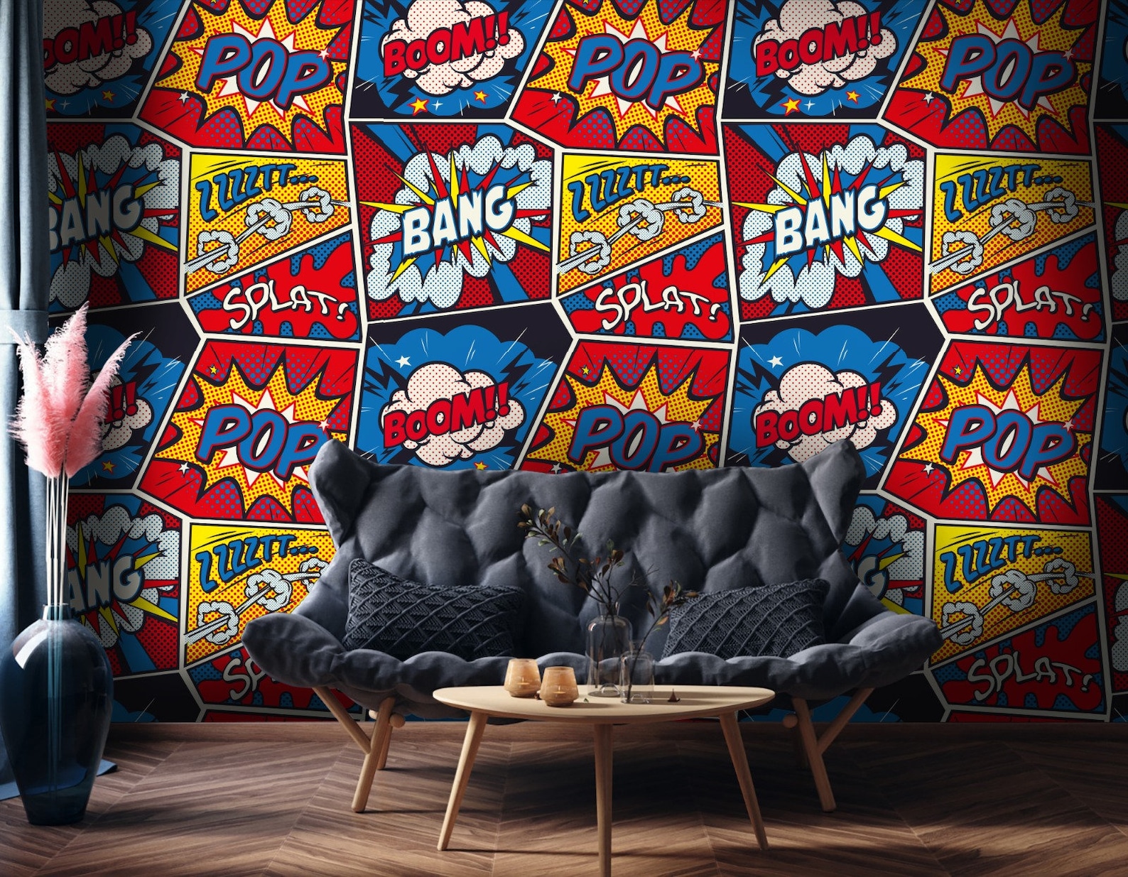 Pop Art Comic Book Wallpaper Peel and Stick Wallpaper - Etsy