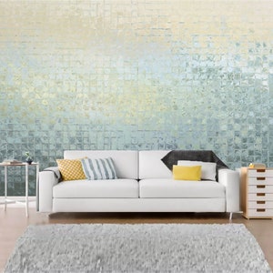 Custom Size Abstract Mosaic Wallpaper, Peel and Stick Wallpaper, Removable Wallpaper, Wall Mural, Bathroom Wallpaper, Tile Wallpaper