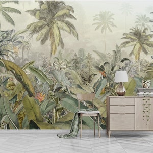 Tropical Forest Wallpaper, Peel and Stick Wallpaper, Removable ...