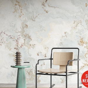 White and Gold Marble Wallpaper, Pattern Wall Mural | Peel and Stick Self Adhesive or Pasted | Removable Wallpaper | Wallpaper Mural