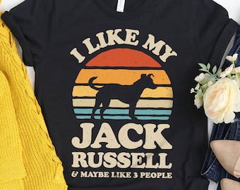 I Like My Jack Russell Sunset Retro Shirt / Jack Russell Shirt / Jack Russell Gifts / Jack Russell Lover Gift / Tank Top / Hoodie