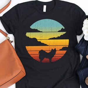 Camisa retrô Pomsky Sunset / Camisa Pomsky / Presentes Pomsky / Presente do proprietário Pomsky / Presente de amor Pomsky / Design Pomsky / Regata / Moletom com capuz