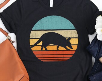 Armadillo Sunset Retro Shirt / Armadillo Shirt / Armadillo Gifts / Gift for Armadillo Lover / Armadillo Design / Tank Top / Hoodie