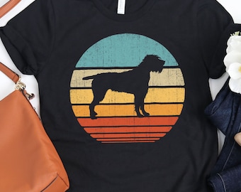 Drahthaar Griffon Sonnenuntergang Retro Shirt / Zeigen Griffon Shirt / Zeigen Griffon Geschenke / Griffon Liebhaber Geschenk / Tank Top / Hoodie