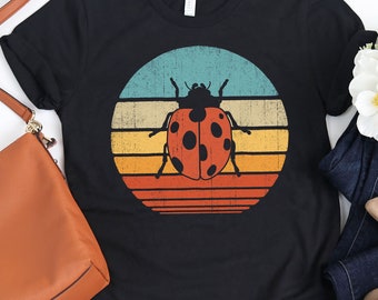 Ladybug Sunset Retro Shirt / Ladybug Shirt / Ladybug Gifts / Gift for Ladybug Lover / Ladybug Design / Ladybug Print / Tank Top Hoodie