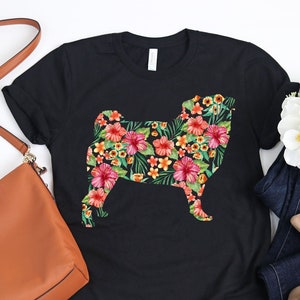 Pug Flower Shirt / Pug Shirt / Pug Gifts / Cute Funny Pugs / Pug Dog / Pug Lover Gift / Floral Shirt / Hawaii Summer / Tank Top / Hoodie
