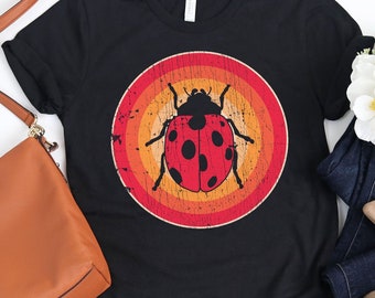 Ladybug Sunset Retro Shirt / Ladybug Shirt / Ladybug Gifts / Gift for Ladybug Lover / Ladybug Design / Ladybug Print / Tank Top Hoodie