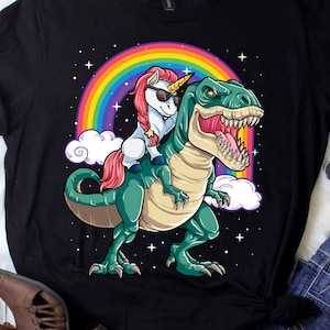 Unicorn Dinosaur T rex Shirt / Unicorn Shirt / Unicorn Gifts / Unicorns / Rainbow Unicorn / Unicorn T shirt / Tank Top / Hoodie