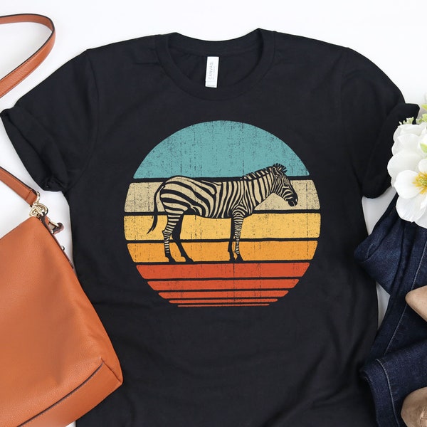 Zebra Sunset Shirt / Zebra Shirt / Zebras Gifts / Retro Vintage / Zebra Lover / Animal Lovers / Zebra Print Art / Tank Top / Hoodie