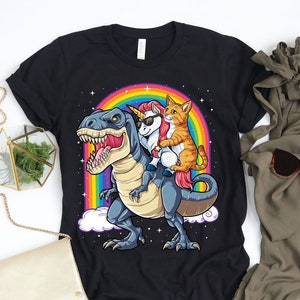 Cat Unicorn Dinosaur T rex Shirt / Cat Shirt / Cat Gifts / Funny Cute Cats / Kitten Shirt / Cat Lover Shirt / Kitty Shirt / Tank Top Hoodie