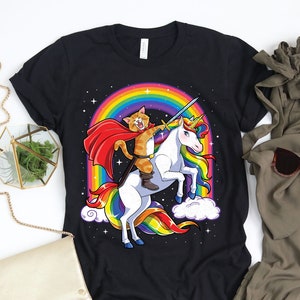 Cat Riding Unicorn Shirt / Cat Shirt / Cat Gifts / Cats / Cat T shirt / Cat Tshirt / Cat Lover Shirt / Cat Tee / Tank Top / Hoodie